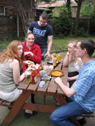 Lizzie, Vicky, Tony, Alison and Woody