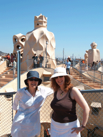 Chris and Lizzie on a roof